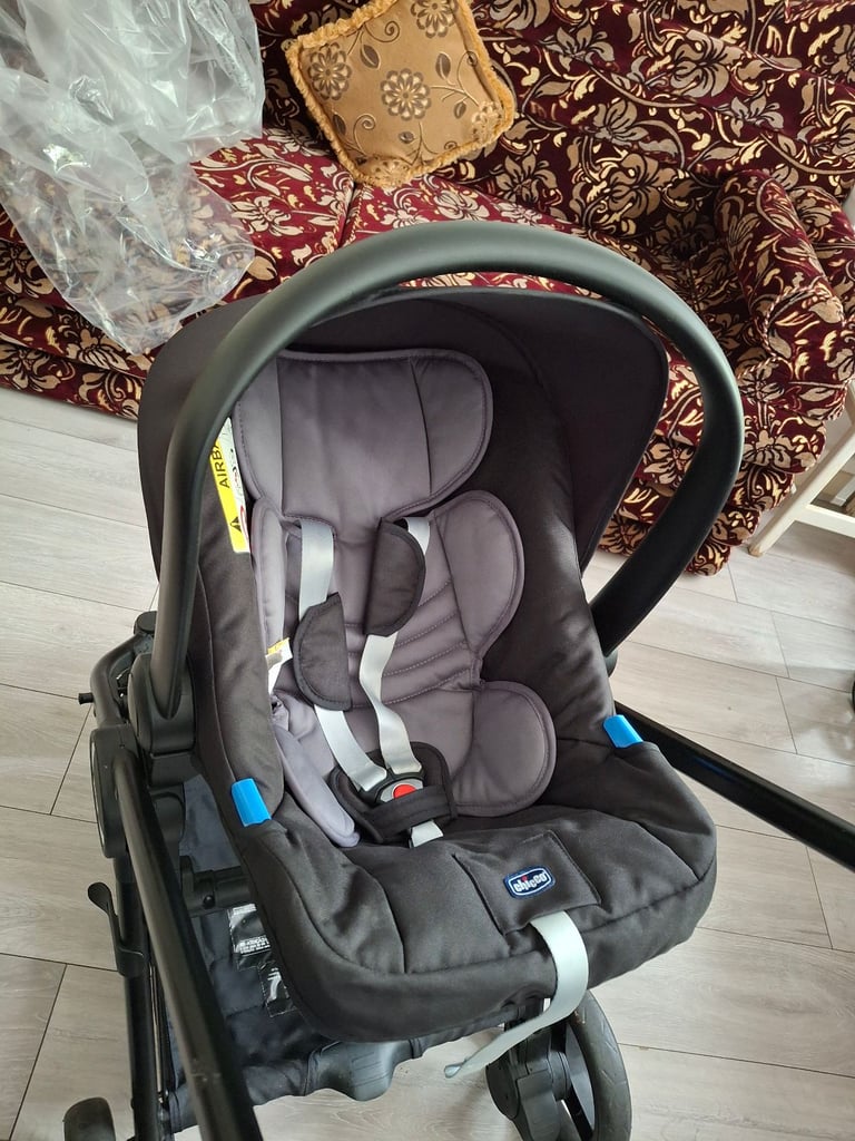 HUGE Baby Bundle: Chicco 3-in-1 Travel System, Joie Cot, Carrier & Snack Booster Seat