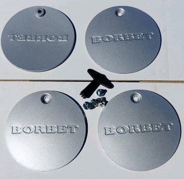 image for BORBET A ALLOY WHEEL CENTER CAPS X4 USED 