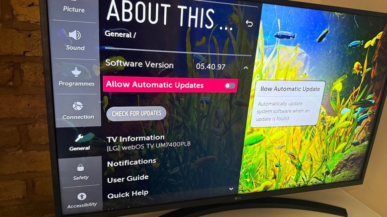 image for LG 4k UHD  smart 43 inch tv Information [LG] webOS TV UM7400PLB Barely used