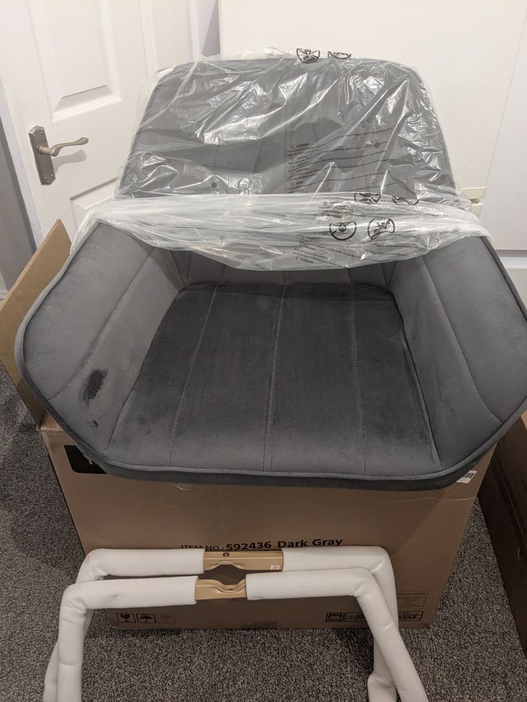 image for Brand New Dark Grey Fabric Arm Chair