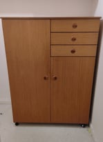 Wardrobe storage drawers shelving unit small to medium size. 70's