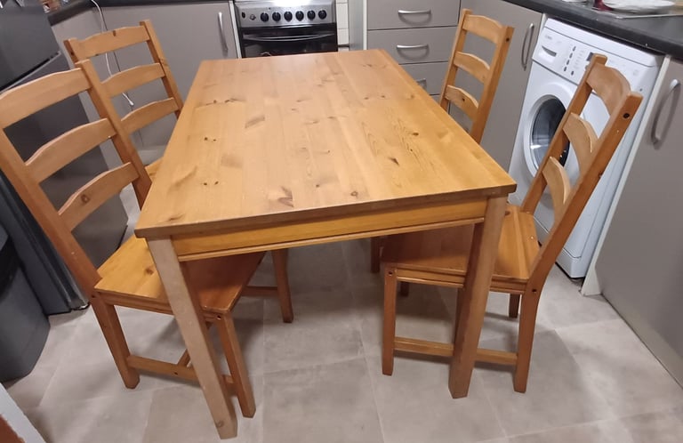 image for Ikea jokkmokk table with chairs 