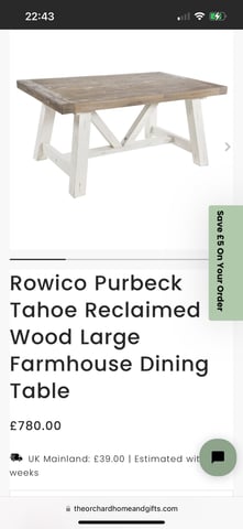 Rowico Purbeck dining table and bench 2 month old | in Swadlincote,  Derbyshire | Gumtree