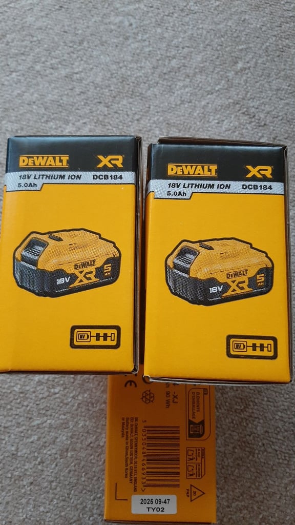 Dewalt 18v 5ah Battery. £40 each.