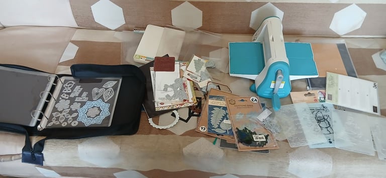 Cuttlebug, dies and embossing.