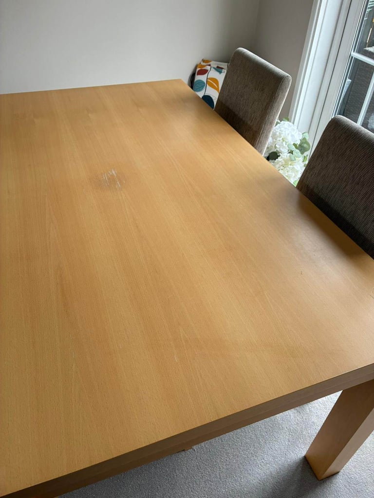 image for Oak table and 4 chairs 