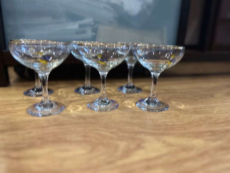 Vintage babycham glass full set 