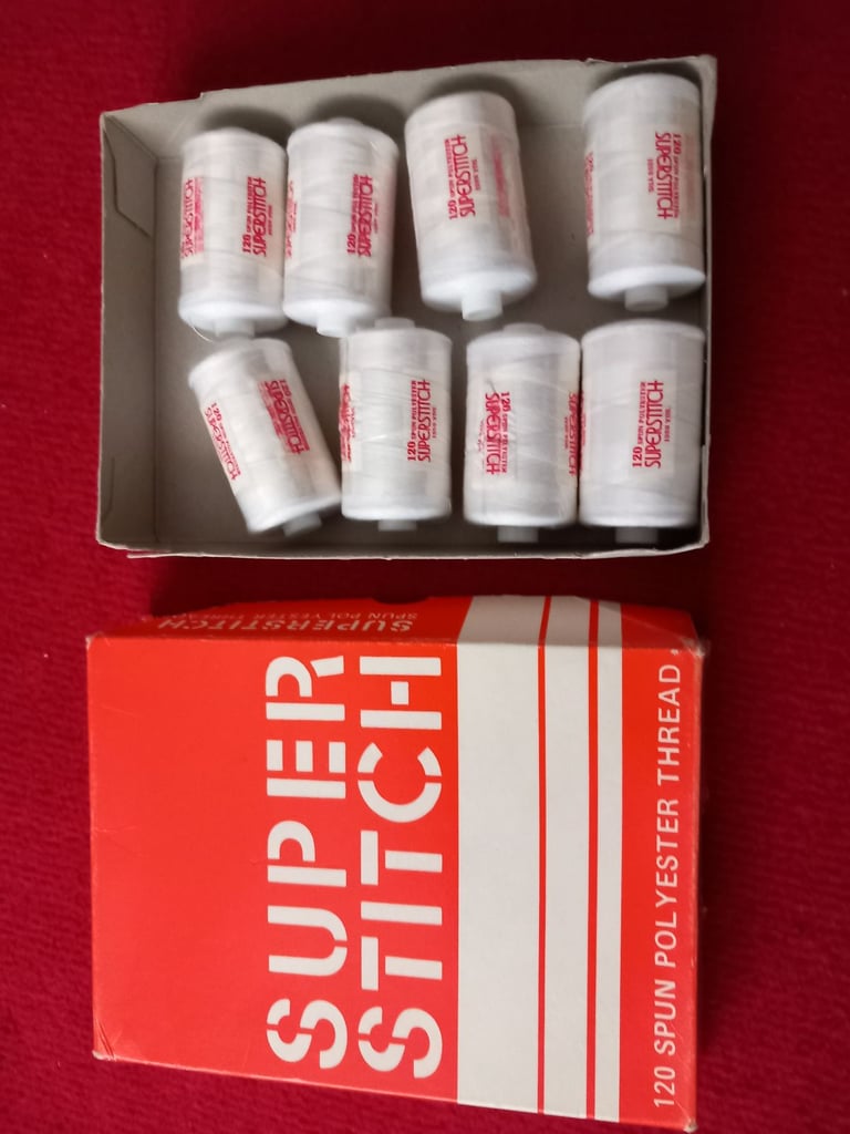 image for Super stitch 120 spun polyester thread x 8. 