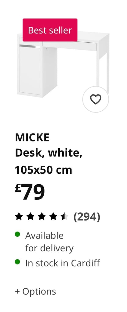IKEA MICKE desk 