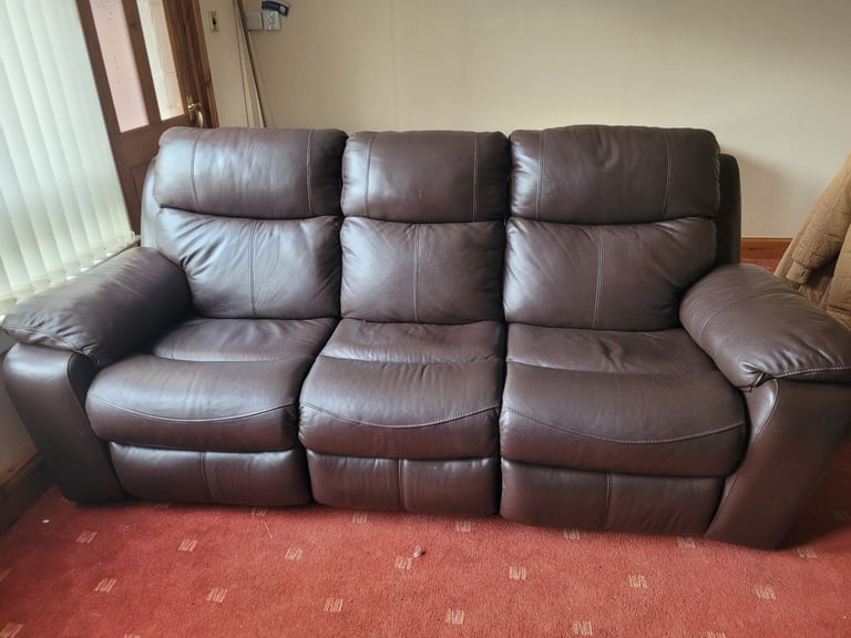 image for Leather 3 seater and 2 seater