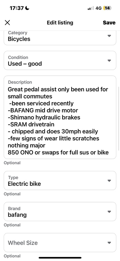 Pedal assist - chipped - Bafang motor