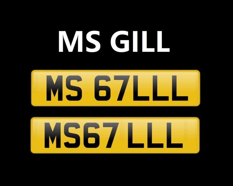image for MS GILL Private Number Plate Reg - MS 67LLL