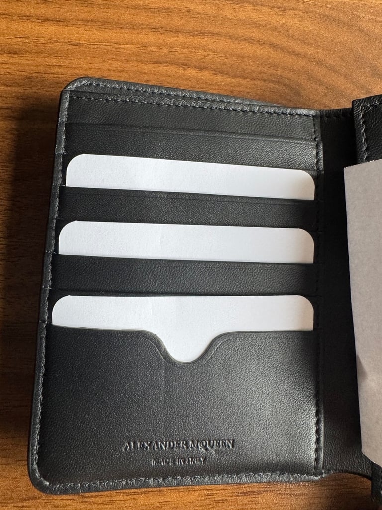 Alexander McQueen Gold Leather Wallet (Brand New with Box)