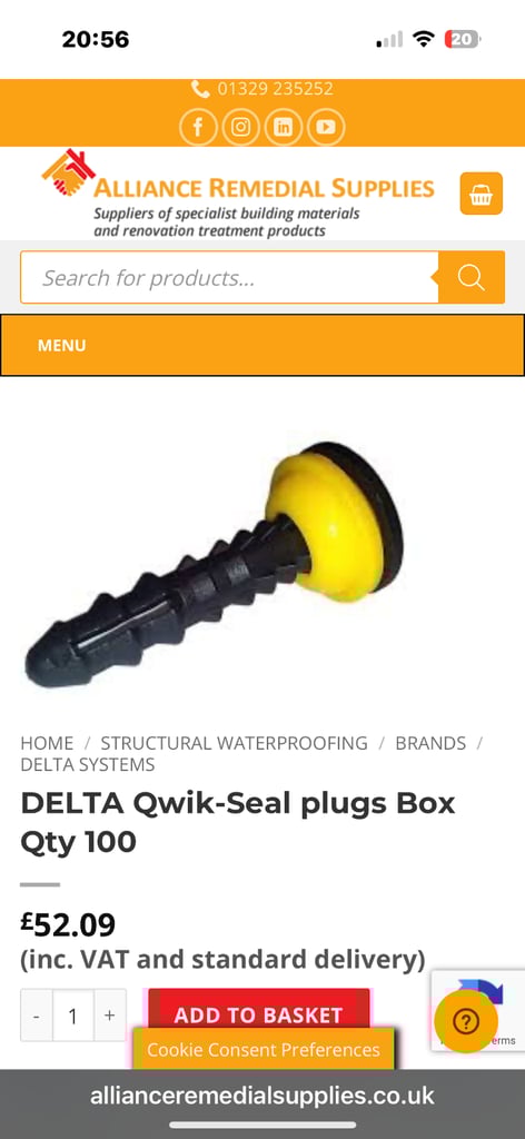 image for DELTA Qwik-Seal plugs Box Qty 100