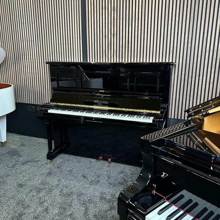 Fully Restored Steinway & Sons Model K Upright Piano Black | Delivery, Stool, Tuning, Warranty
