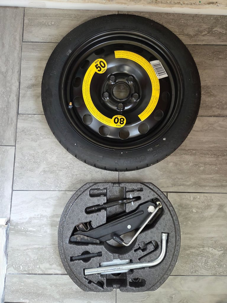 Audi A3 16" SPACE SAVER SPARE WHEEL,JACK&SPANNER 