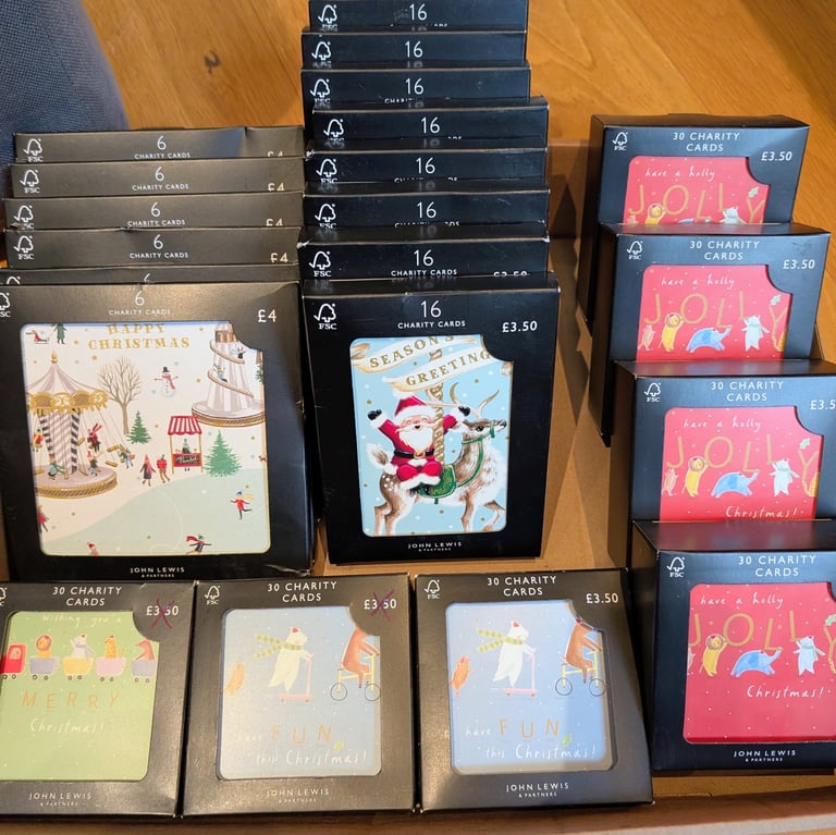 Christmas Cards - John Lewis Charity FSC 20 x Boxes of Christmas Cards (NEW)