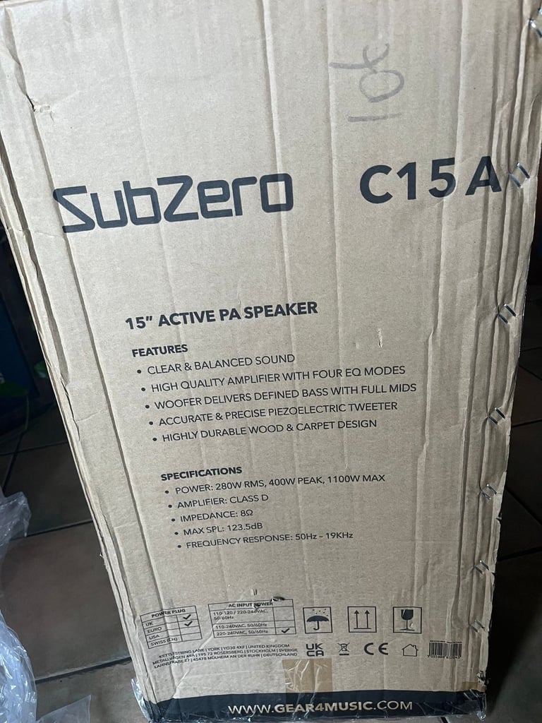 SubZero C15A PA monitor speaker