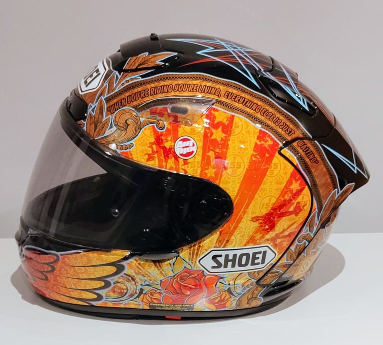 RARE #SHOEI X-SPIRIT 2 MOTORCYCLE HELMET - BEN BOSTRUM 'B-BOZ' - LARGE £300 #shoei #agv #hjc