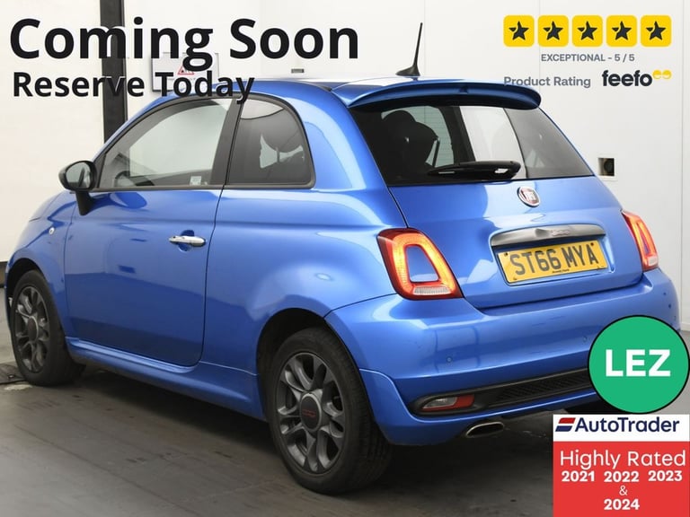 2016 Fiat 500 1.2 S 3dr HATCHBACK PETROL Manual