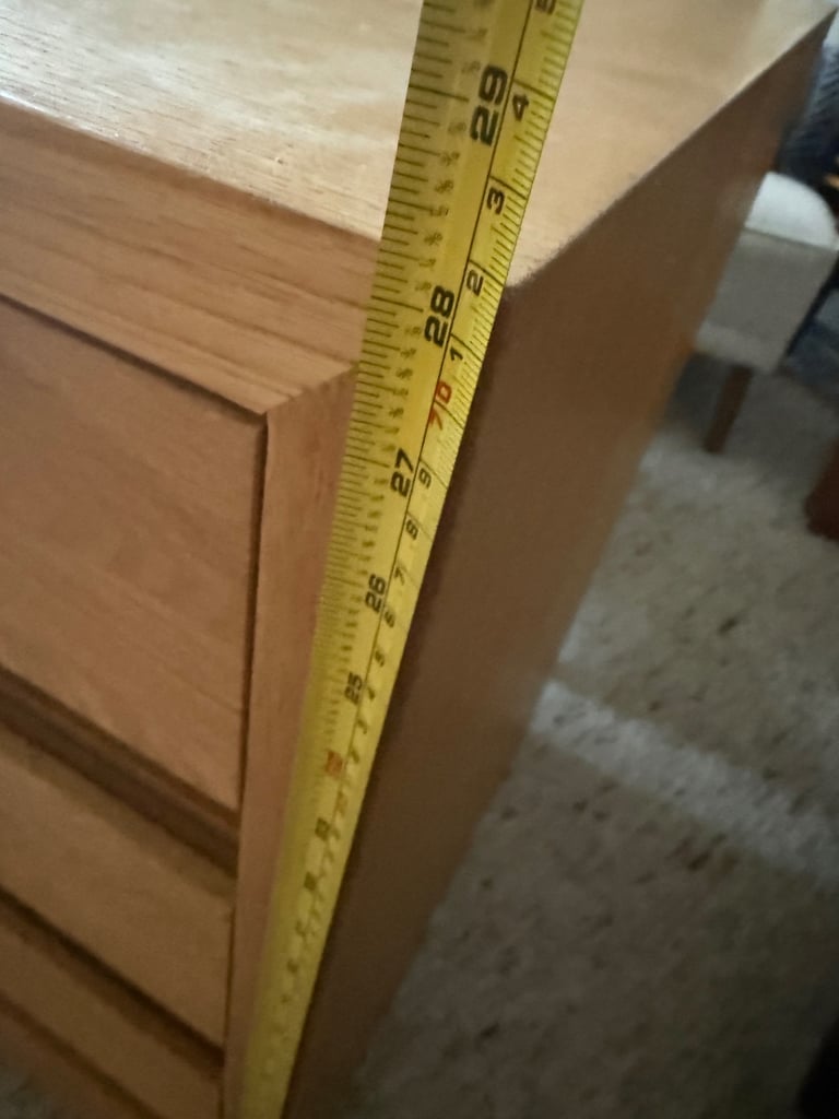 Free Solid Wood Desk with Drawers