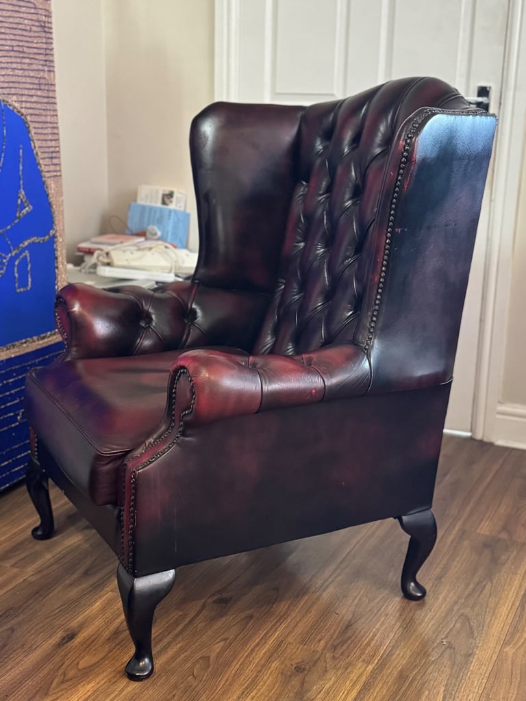 image for Chesterfield vintage Oxblood fireside armchair 
