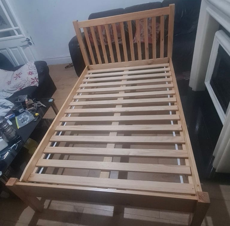 image for Double Solid Pine Wooden Bed Frame [SAME DAY DELIVERY AVAILABLE]