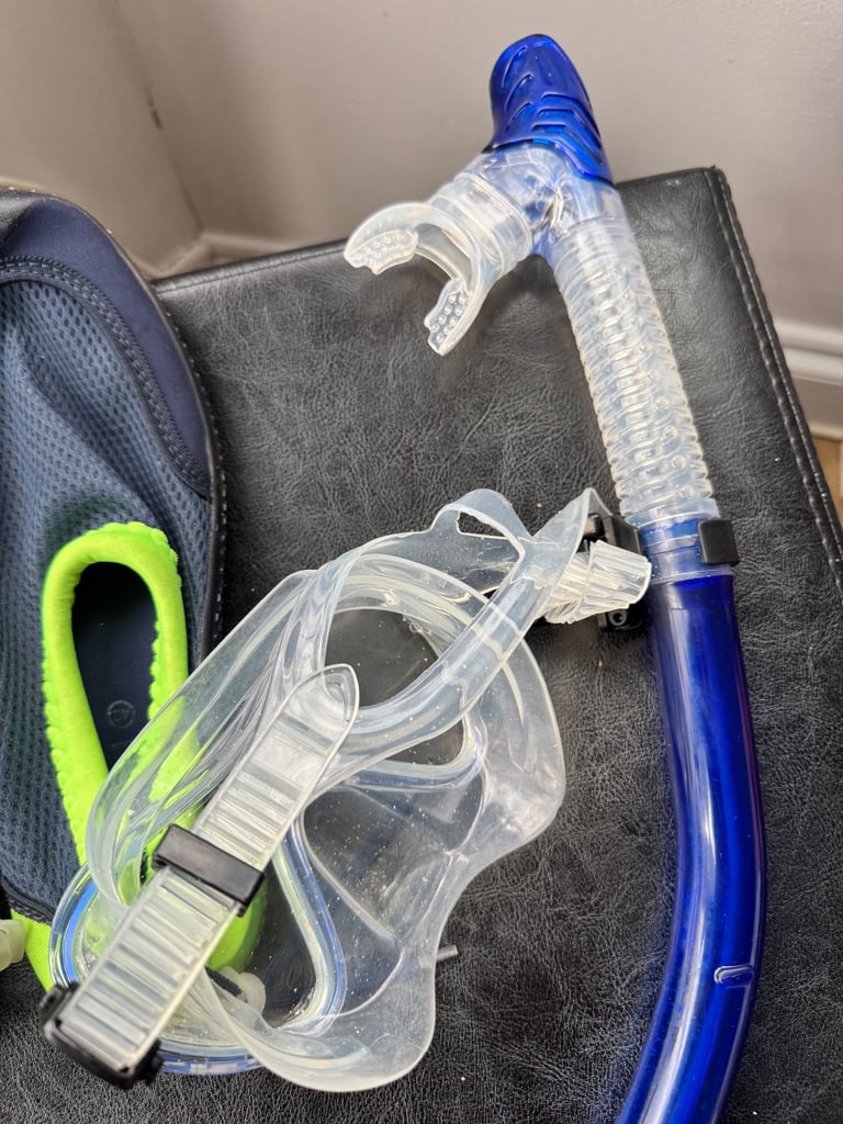 Snorkel and Mask Set with Water Reef Walking Shoes