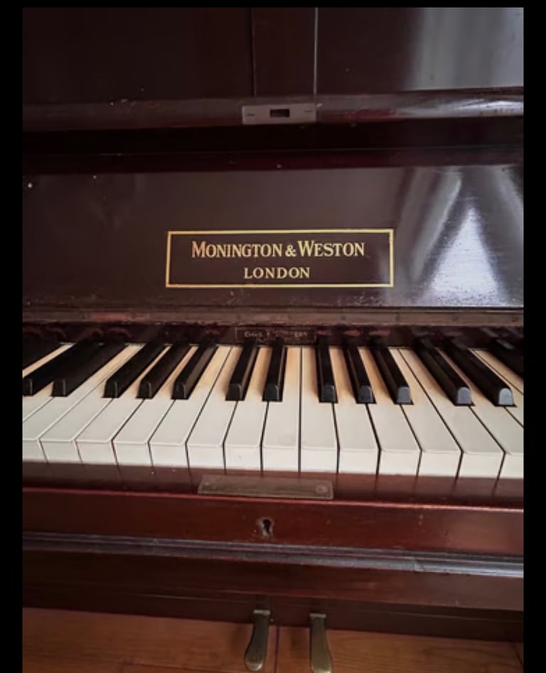 Art deco upright piano