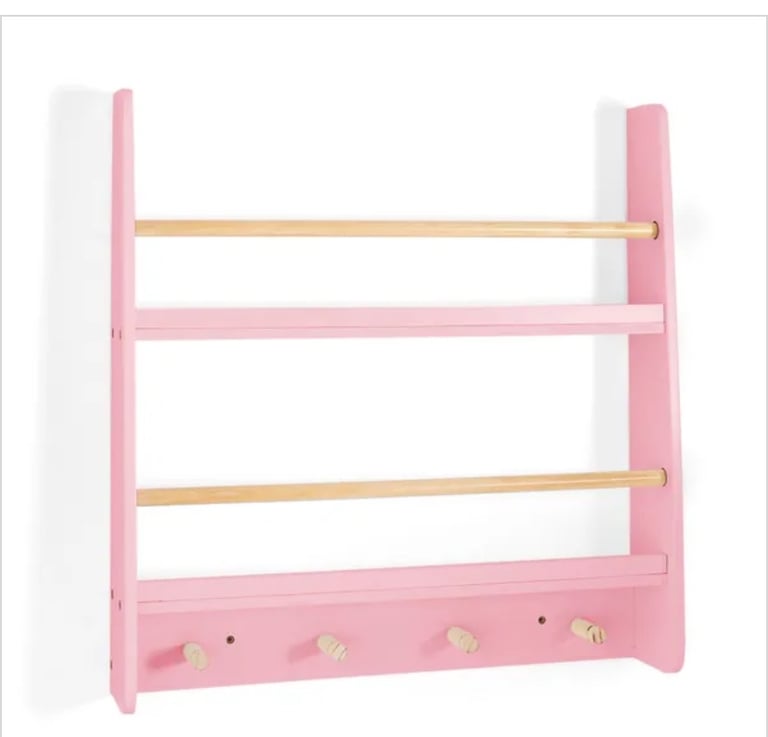 Pink book shelf