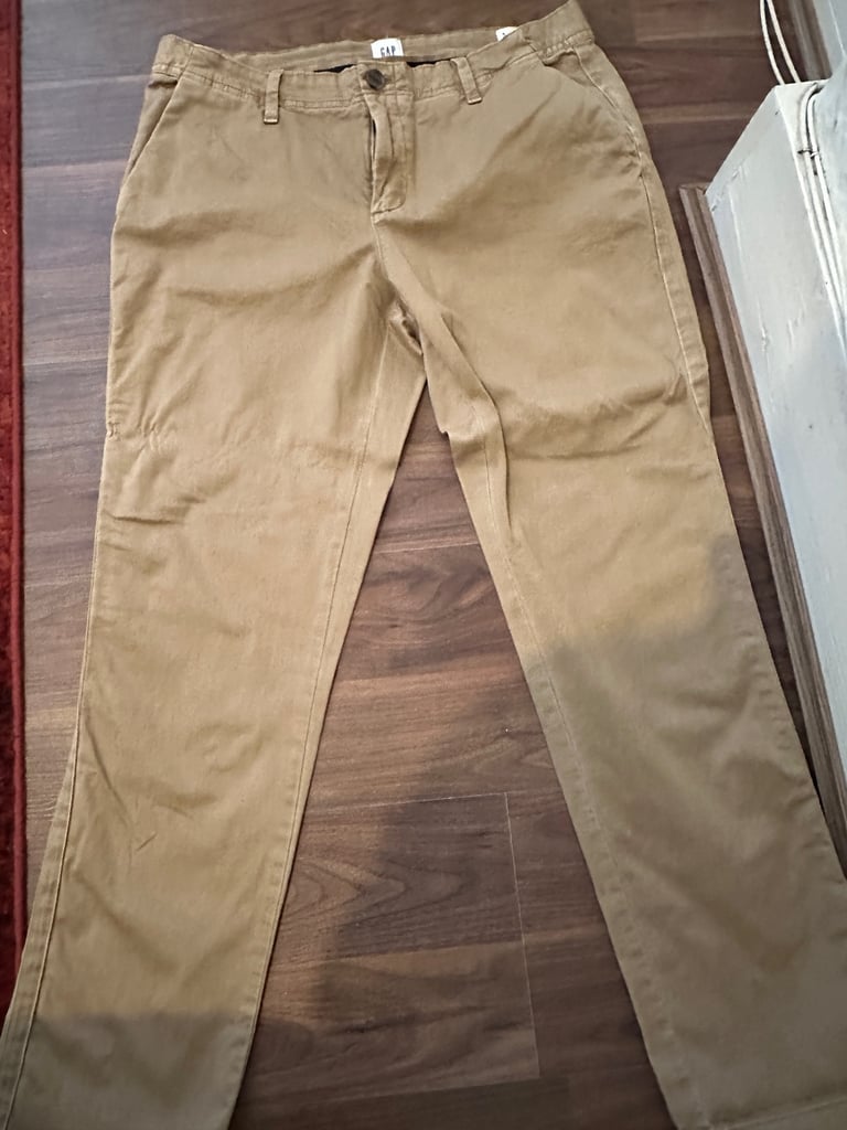image for GAP Petite Size 6 Beige Cotton Trousers