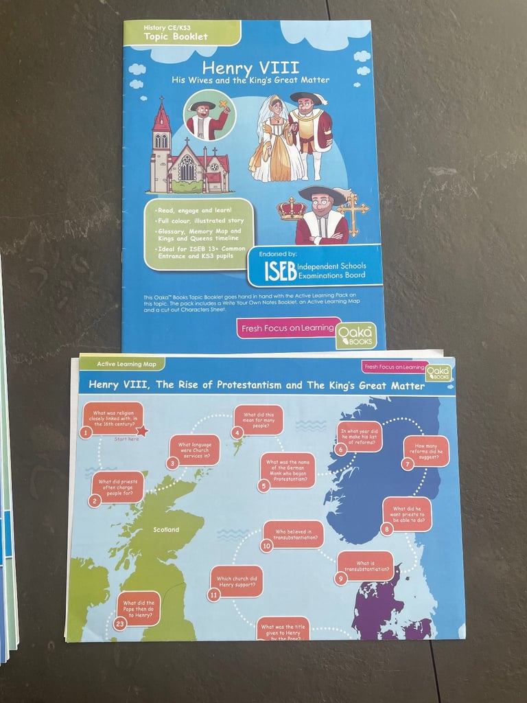 24 x Oaka Books Booklets KS3 History Bundle Common Entrance KS3 SEN - 9 Topics