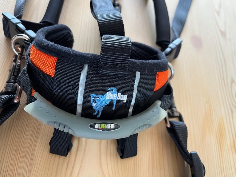 Dog harness (Help em up - blue dog U-band style)