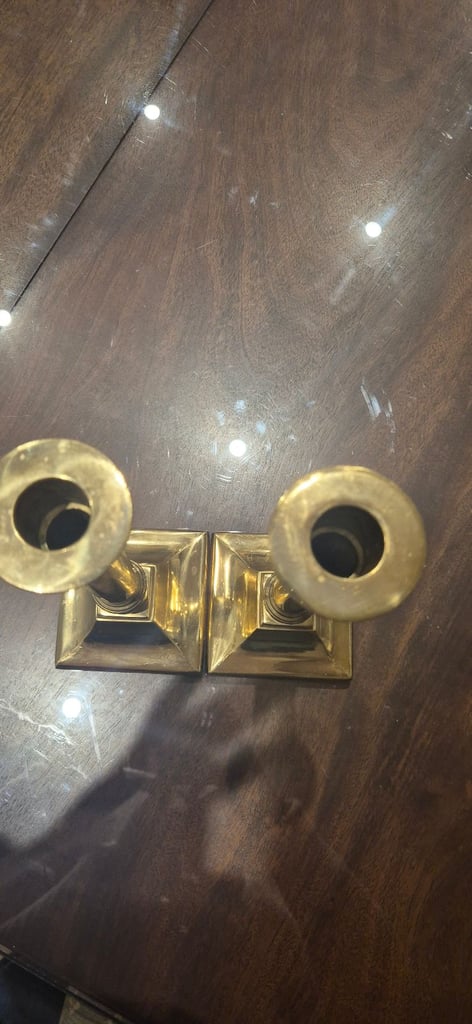 Pair of Brass Candle Holders 