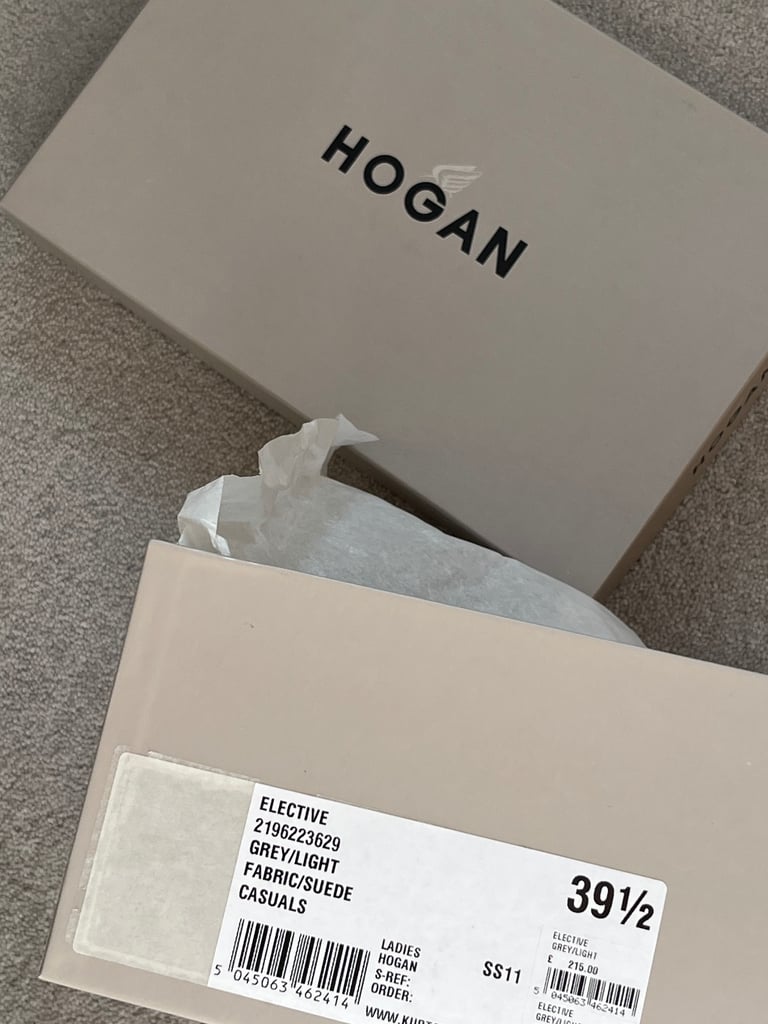 Italian Hogan Grey Light fabric/suede Casual trainers size 39 1/2