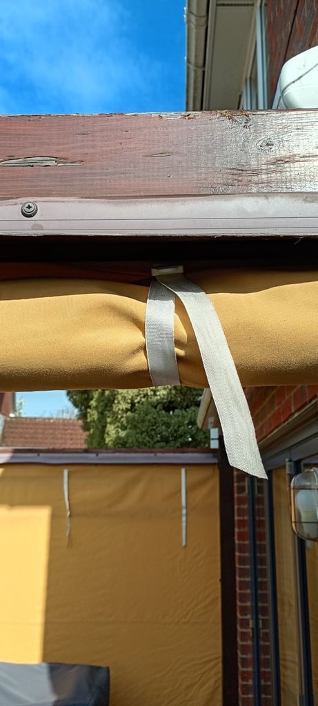 Pergola three fold down canvas sides