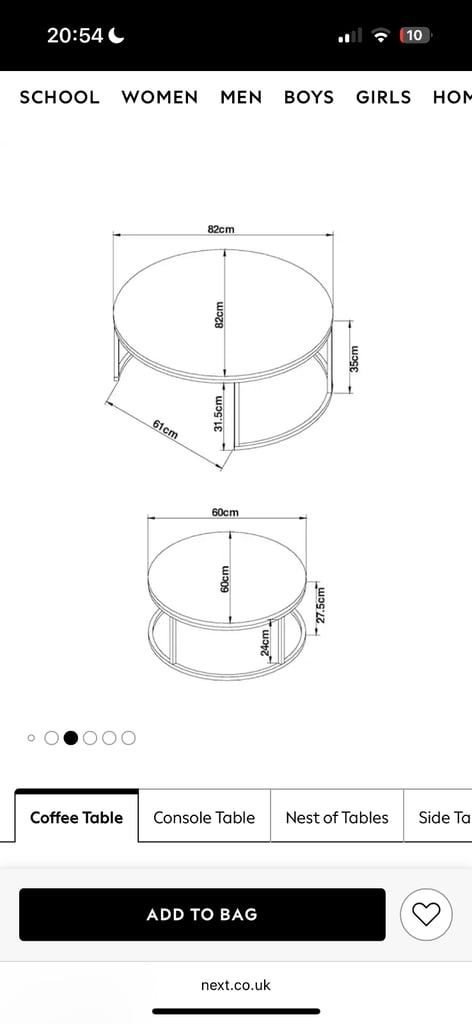 Next Bronx Nesting Table (Dark)