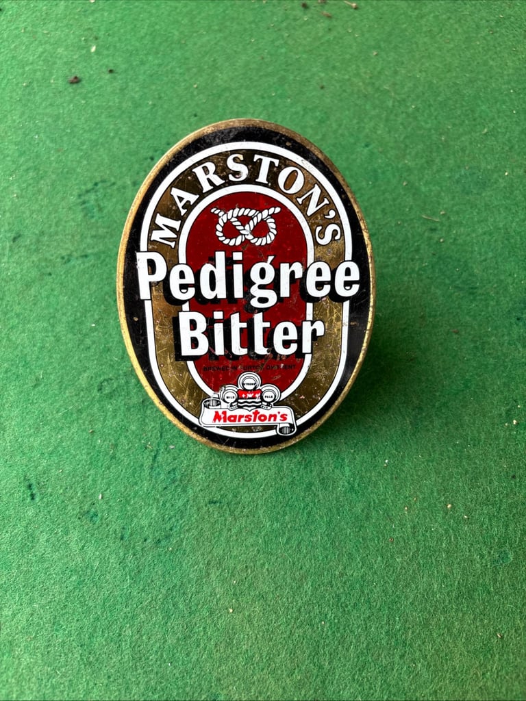 6 brass beer pump badges £40 the lot 