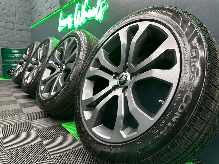 Range Rover Sport Defender Discovery 22" Alloy wheels style 5014 Technical Grey & 7mm+ Continental!