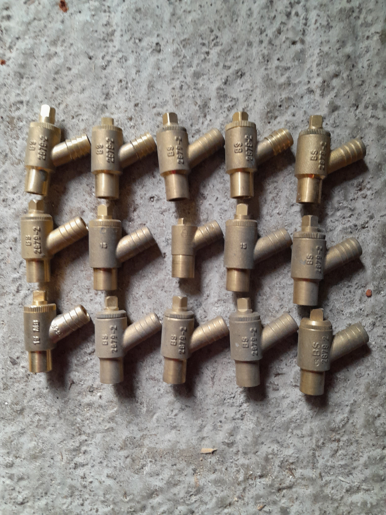 image for 15 x 15mm Brass Drain Cocks - NEW