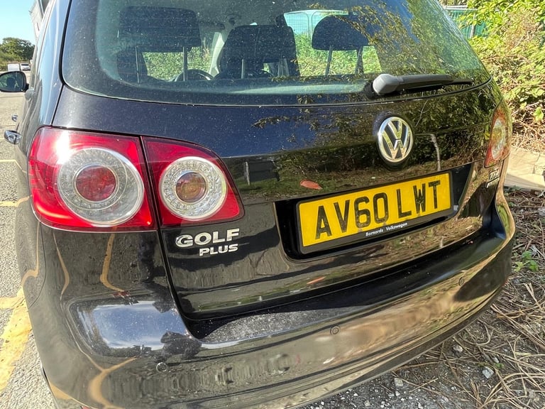 VW GOLF PLUS 1.6 TDI BMT 60 REG BLACK 5 DOOR 12 MONTHS MOT £35 TAX 13 SERVICE STAMPS 50+MPG
