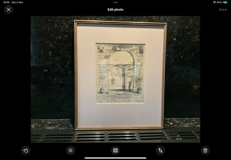 image for Signed Limited Edition Print - St. Bartholomew’s Hospital - B.M. Ash 1971 