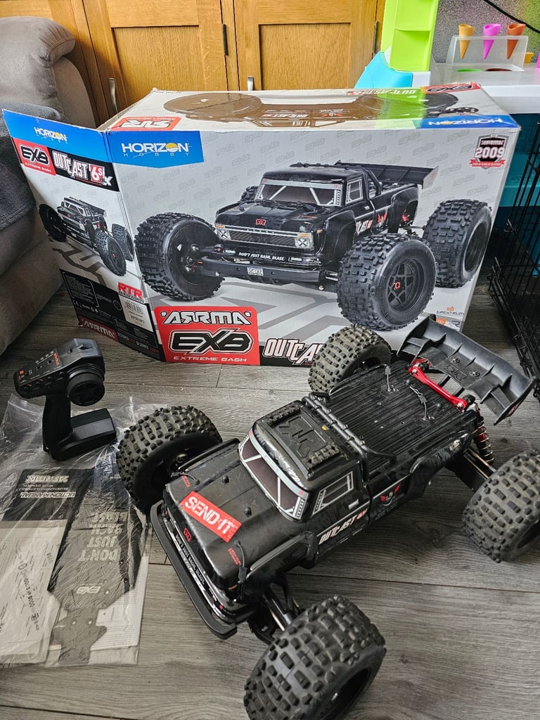 image for Arrma outcast kraton chassis conversion 6s hobbywing beast heavily upgraded brushless rc