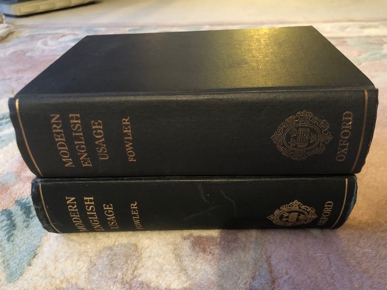 2 Modern English Usage Fowler Oxford 1954 & 1961 Hardback Book
