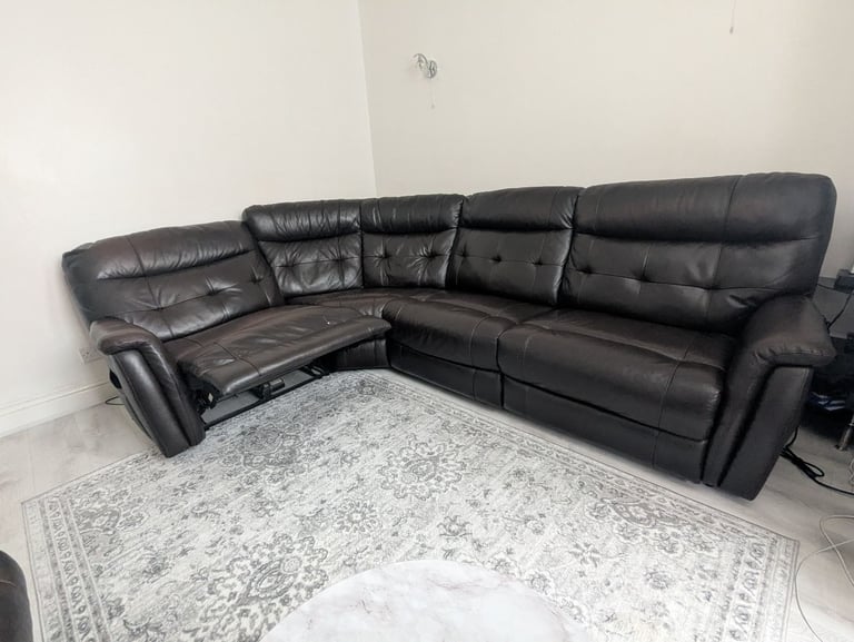 Leather Corner Sofa + 2 seater