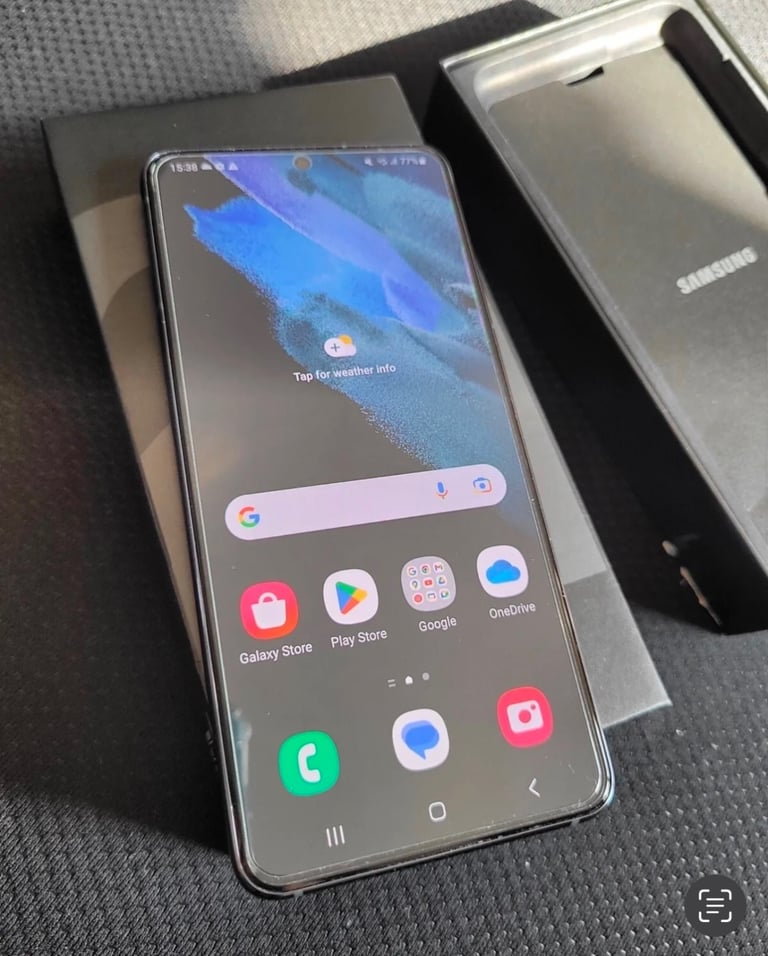 image for Samsung Galaxy S21 5g unlocked 128gb dual sim grey excellent 