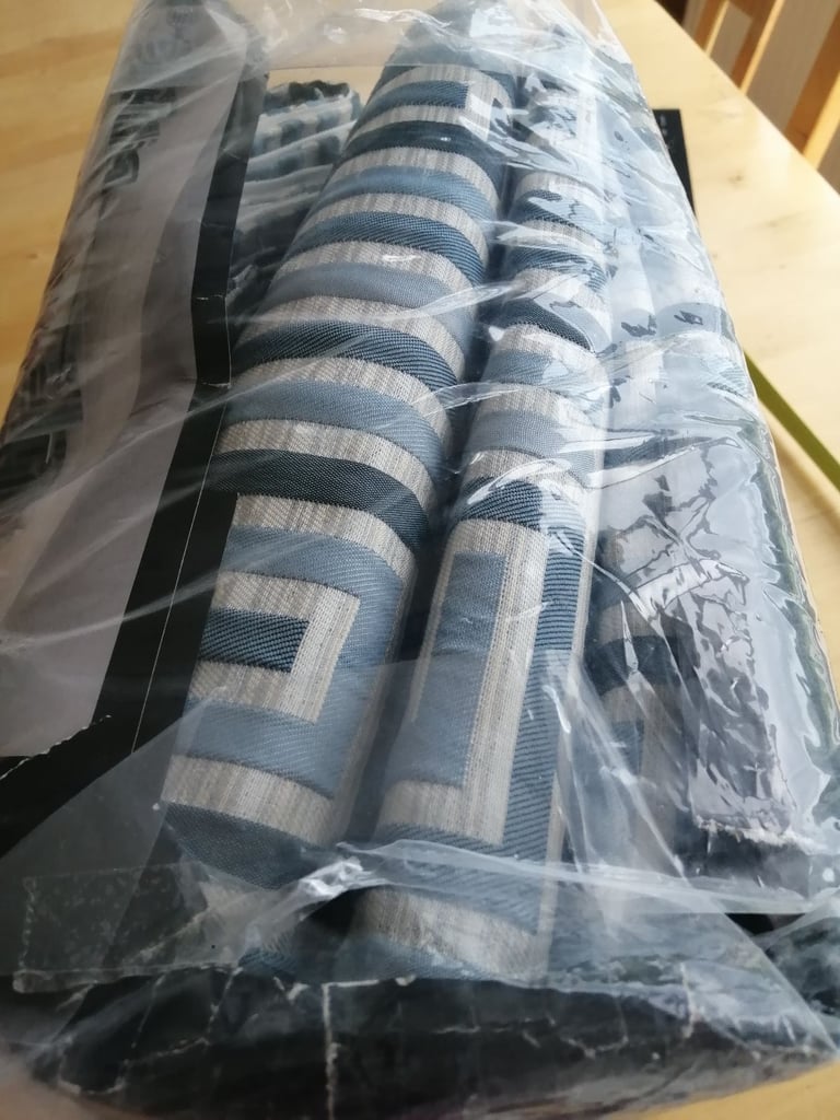 BNIB Teal curtains 132in x90 inch Delta Harry Corry 