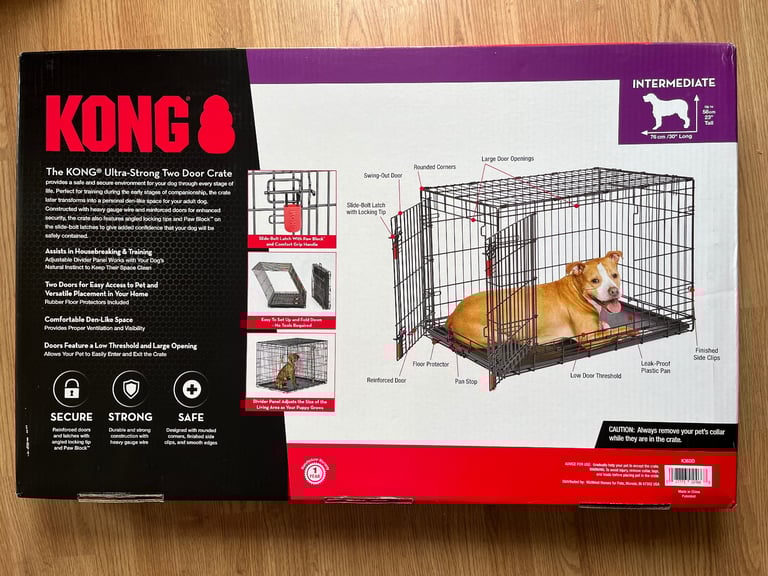 Kong dog crate for dogs up to 23” tall