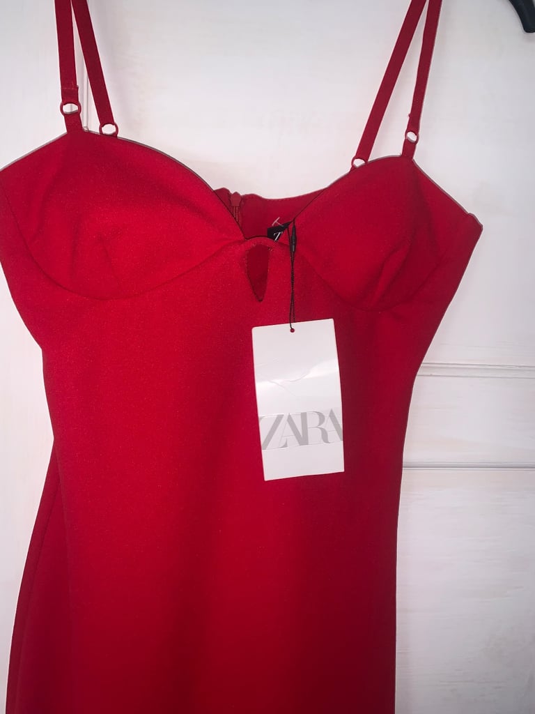 red Zara women’s straps dress size medium
