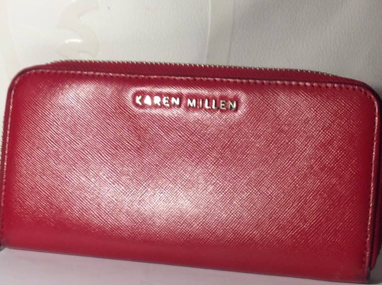 Karren Millen Red Leather Purse 